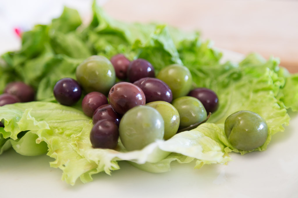 olive verdi di Nocellara e olive nere di Gaeta