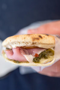 panino saltimbocca casa norcini prato cotto e friarelli